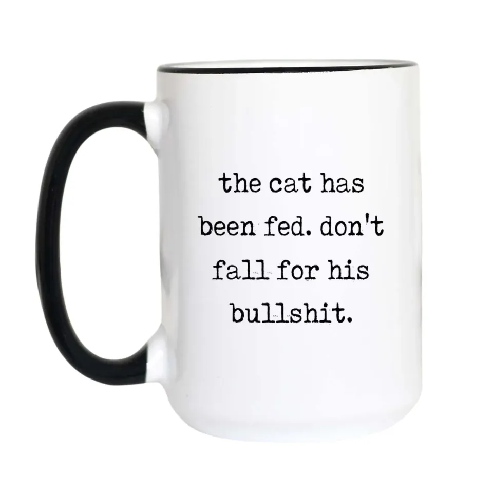 Mugsby The Cat Has Been Fed krus 325 ml hvid sjov