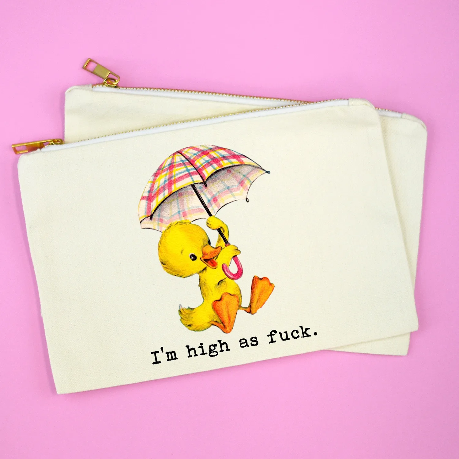 Mugsby I'm High as Fuck makeup taske bomuld 25x18 cm