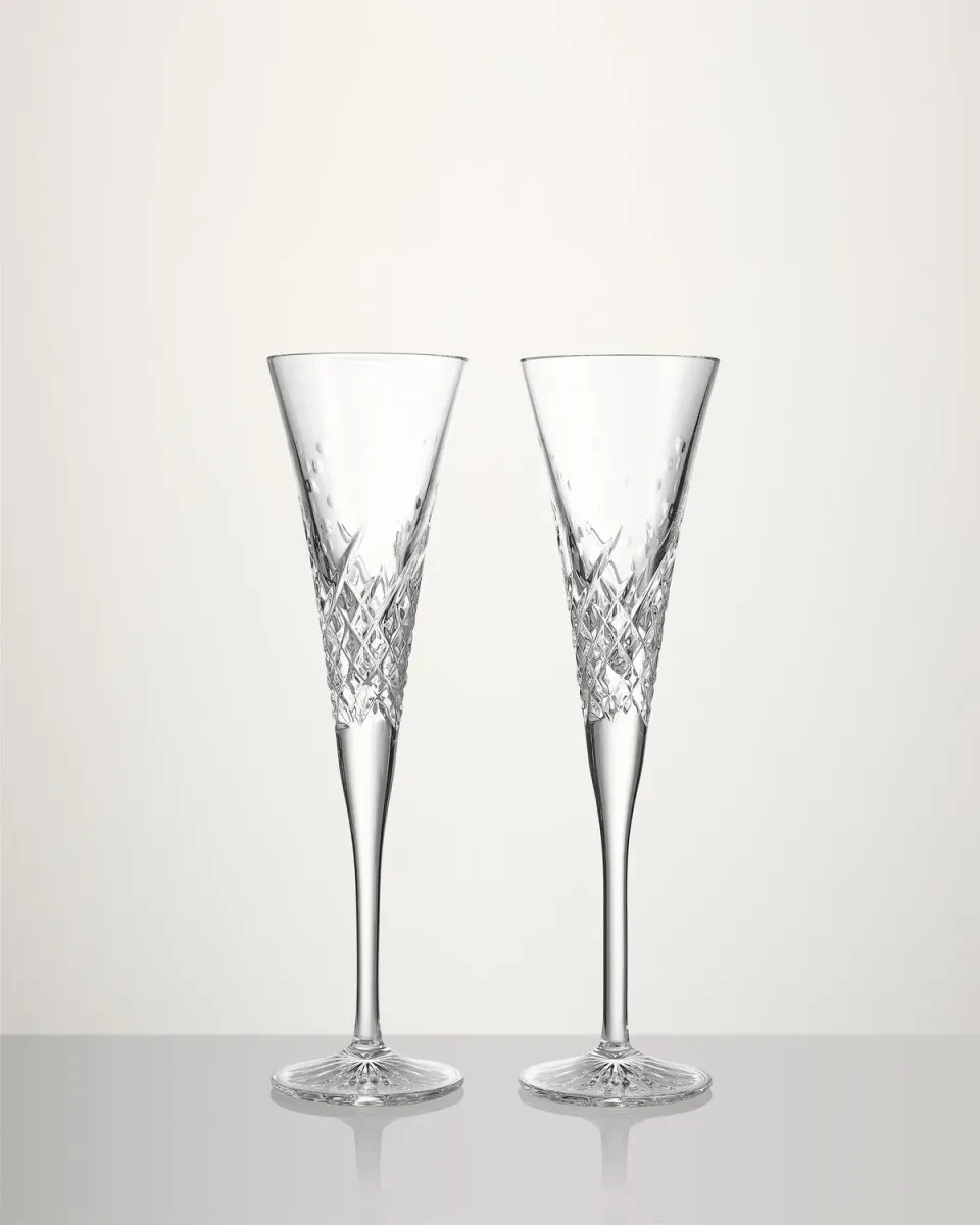 Waterford Wishes champagneglas 2 stk med boblemønster