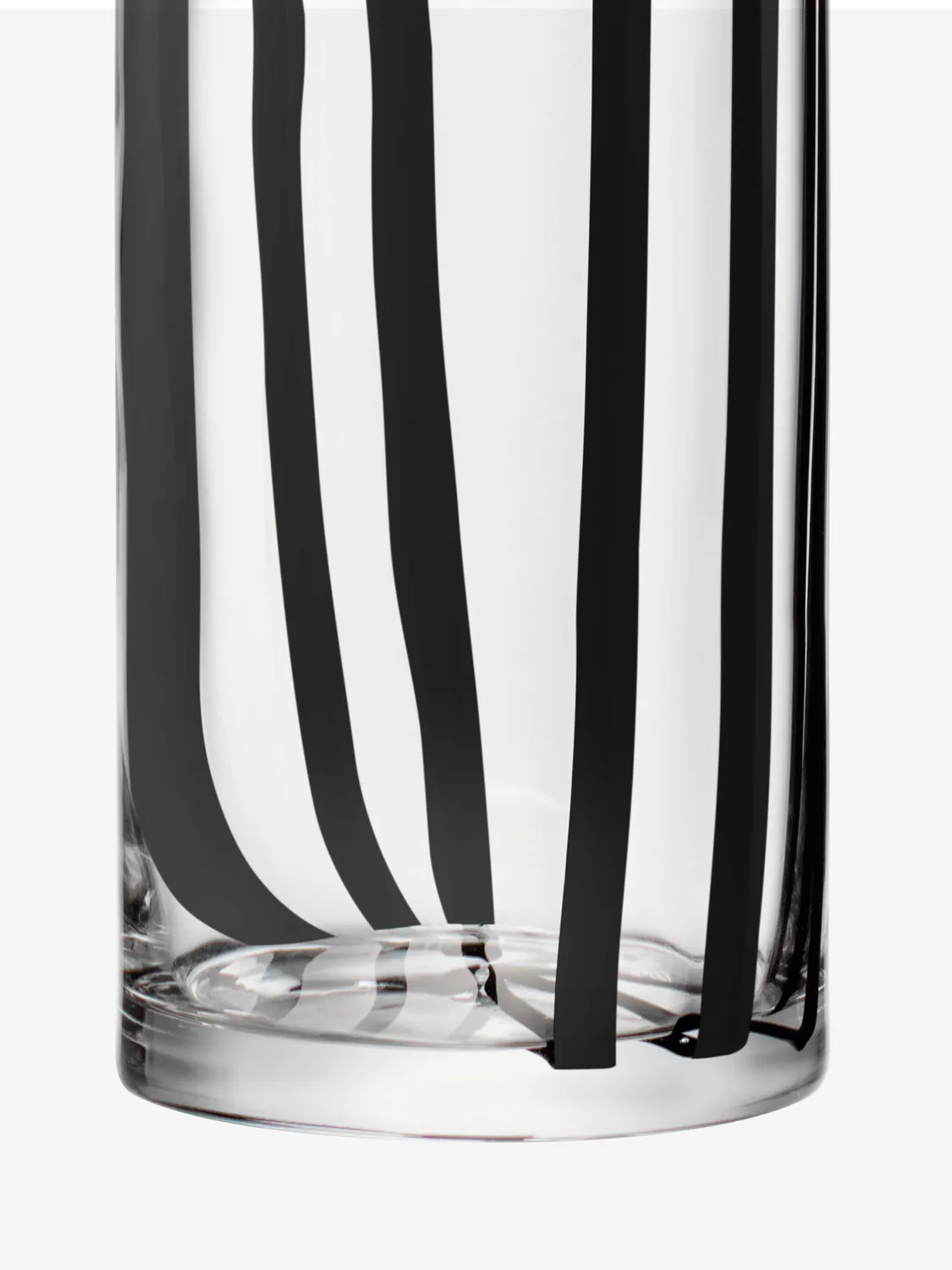 LSA Stripe vase mundblæst glas sort stribet