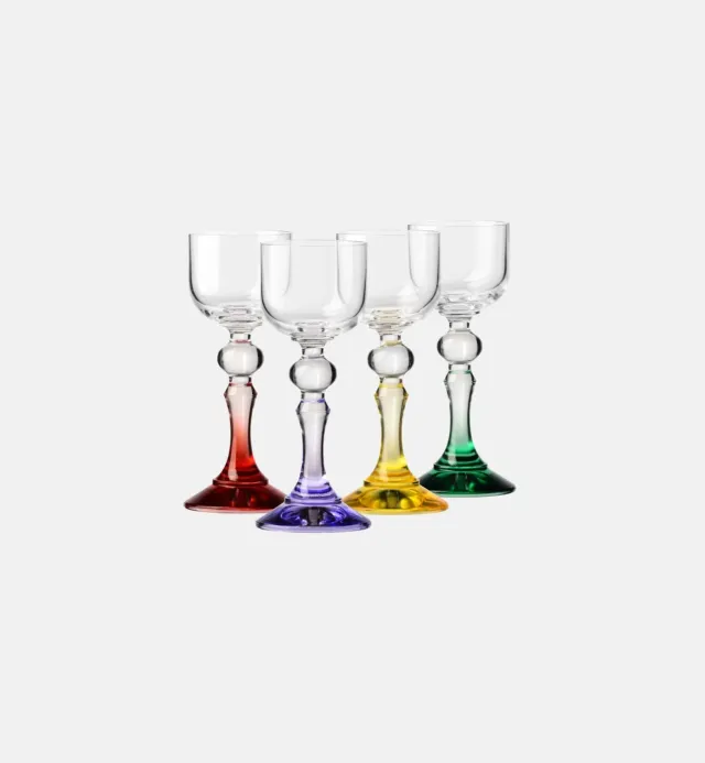Krosno Ombré vodkaglas 4 stk 50 ml farve
