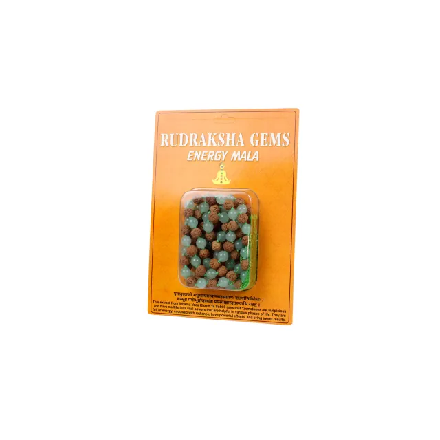 El'Cobre Rudraksha Green Aventurine malakæde 8 mm