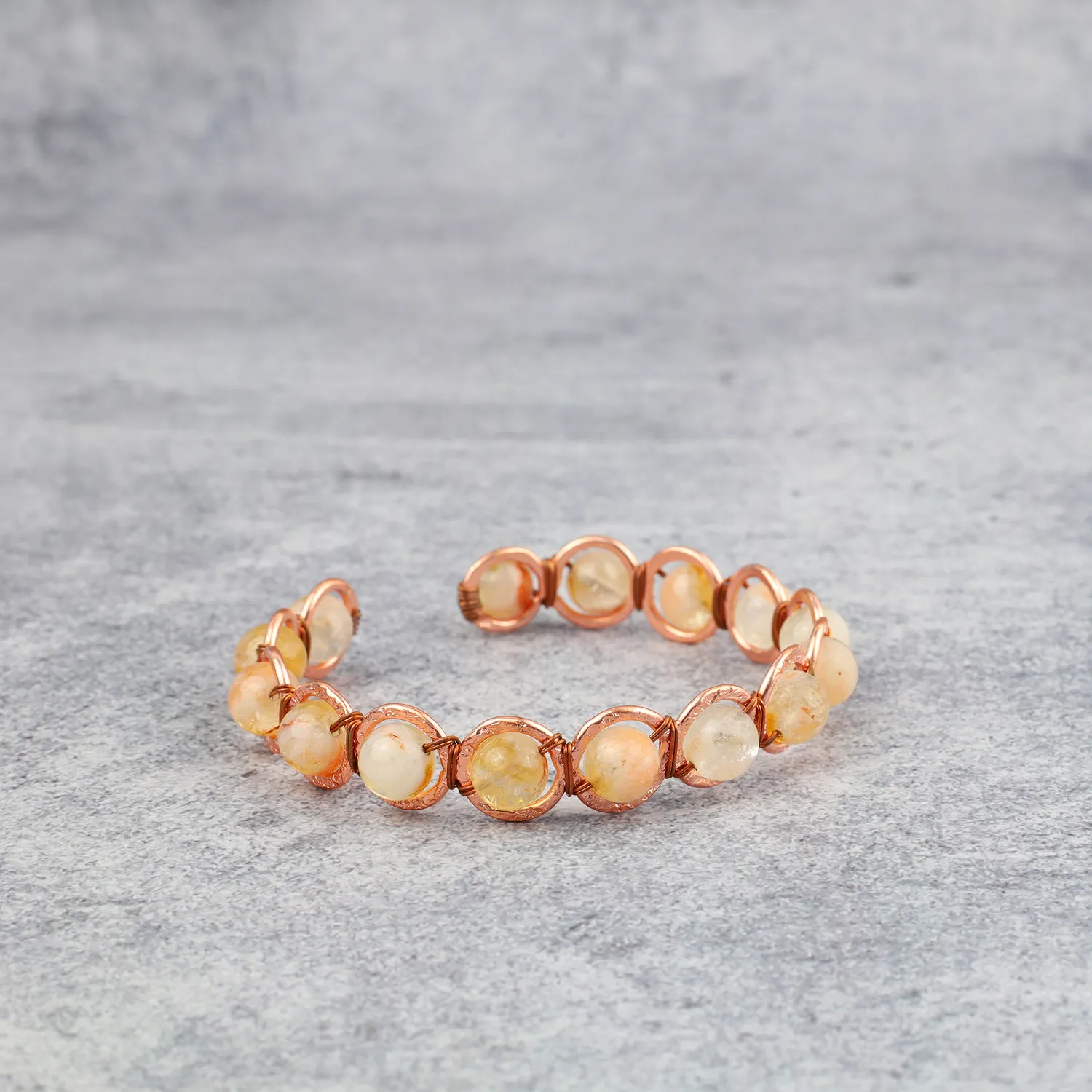 El'Cobre Copper Citrine armbånd kobber citrin åben cuff