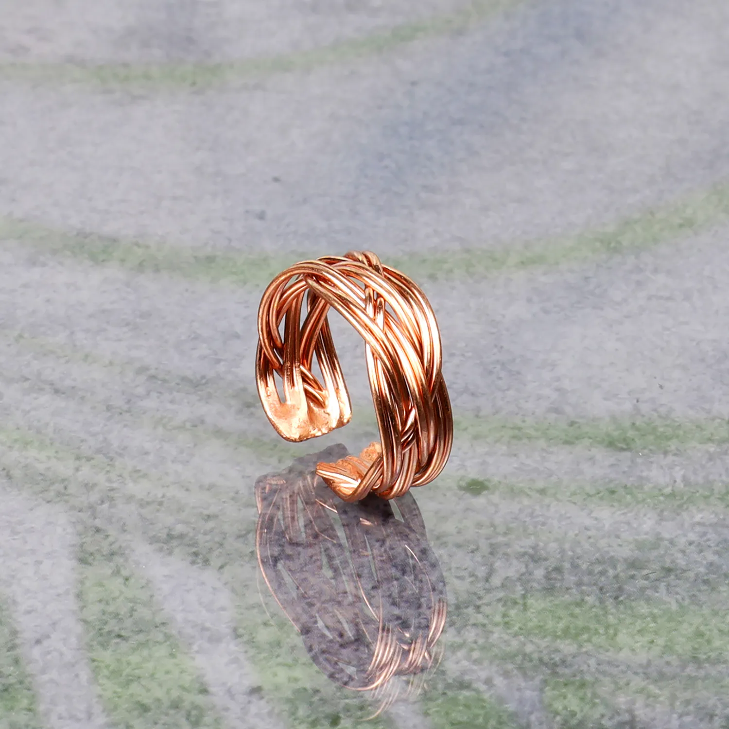 El'Cobre Design 26 kobberring spiral justerbar