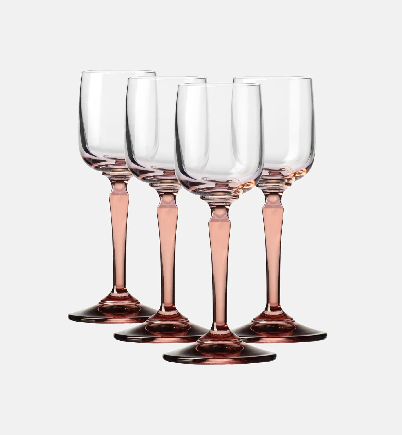 Krosno Celebration vodkaglas 40 ml lyserød stilk