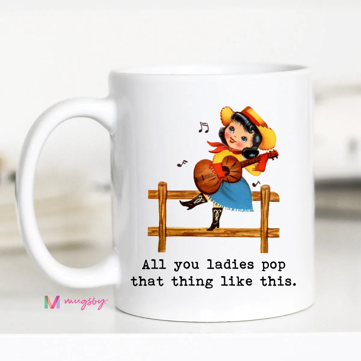 Mugsby Country Music Krus retro 325 ml sjov
