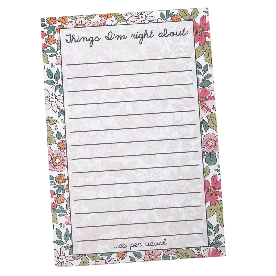 Mugsby Things I'm Right About notesblok blomstret