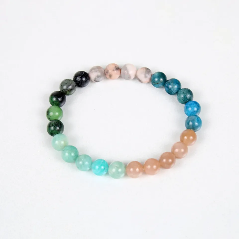 El'Cobre Osteoporosis krystalarmbånd 8 mm elastik
