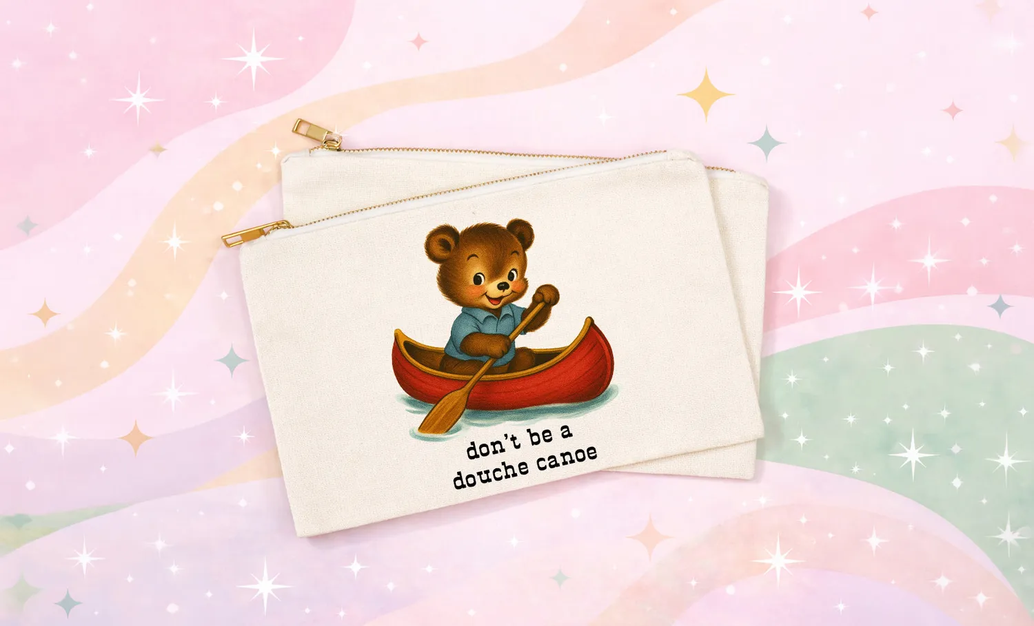 Mugsby Bear makeup pung lærred sjov