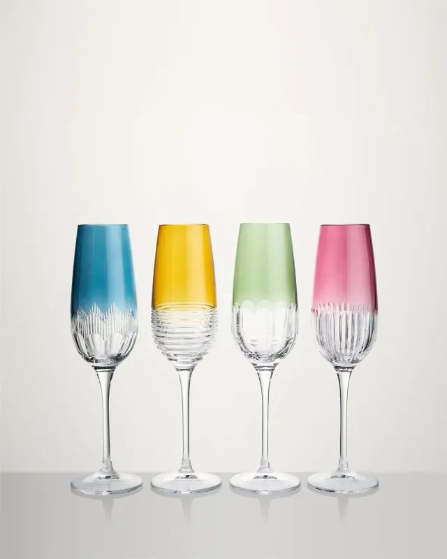 Waterford Mixology champagneglas sæt 4 farvede