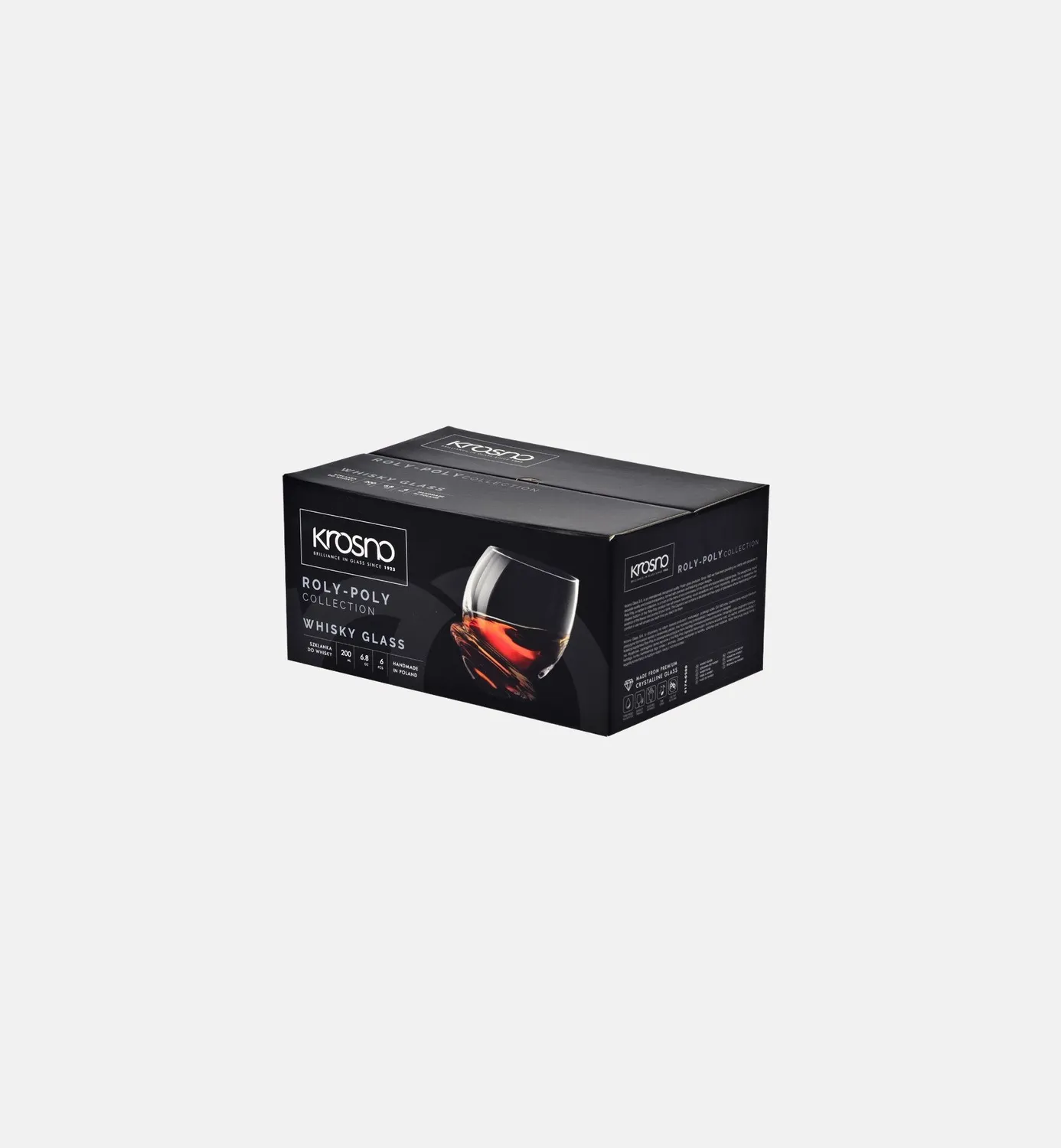 Krosno Roly-Poly whiskyglas 200 ml gyngende