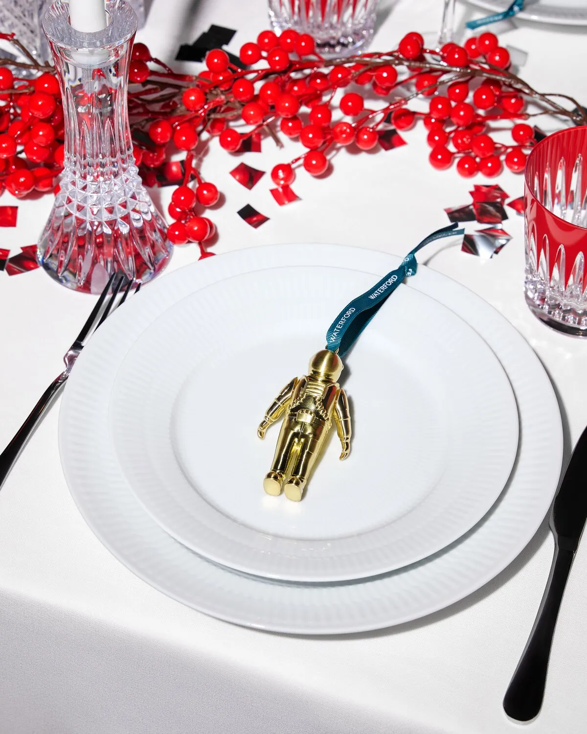 Waterford Christmas Spaceman julepynt guld ornament