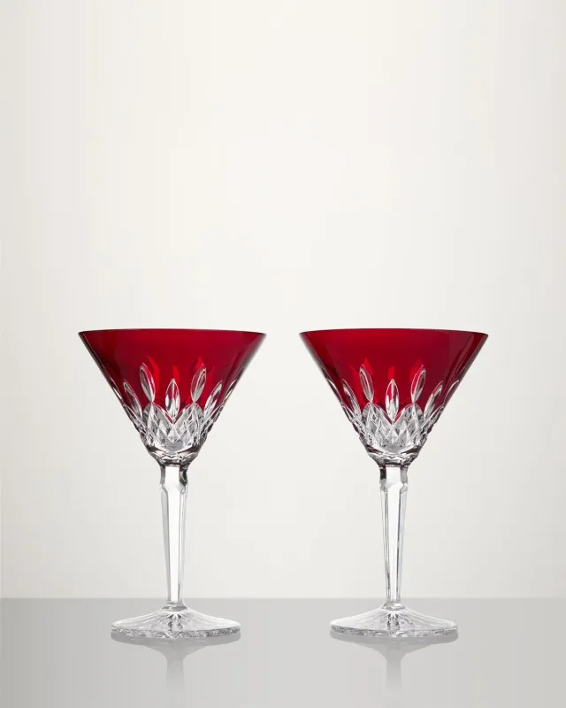Waterford Lismore Red martiniglas 2 stk rød