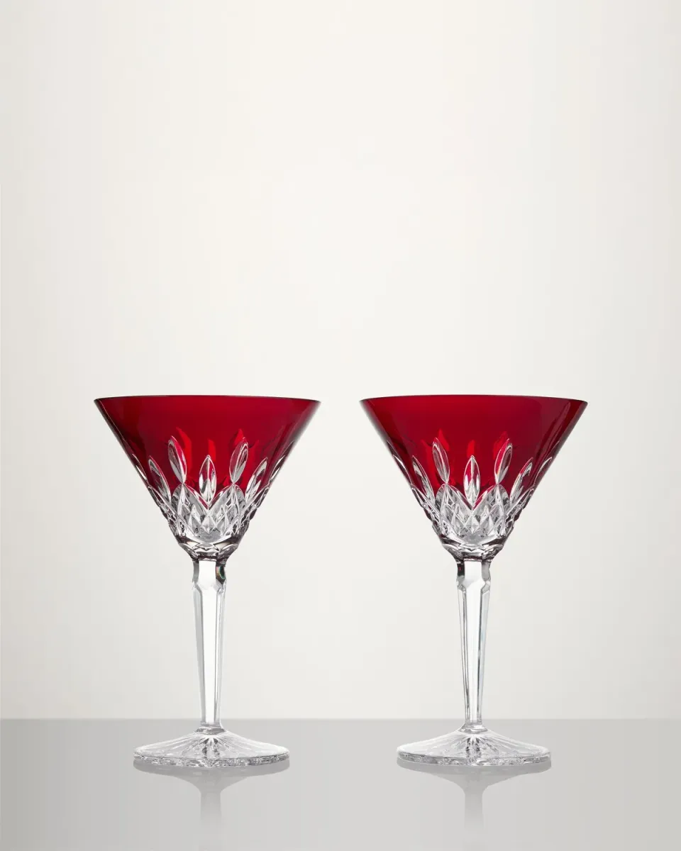 Waterford Lismore Red martiniglas 2 stk rød