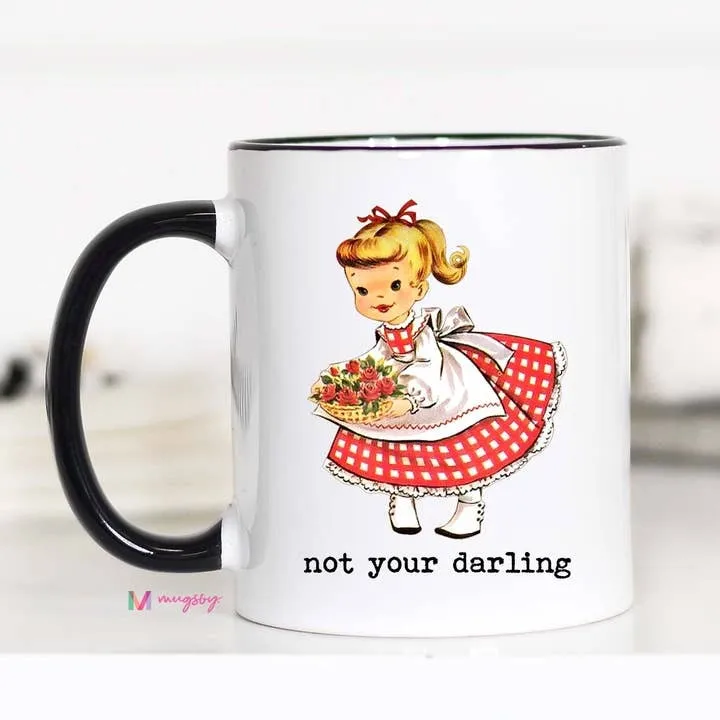 Mugsby Not Your Darling krus hvid 325 ml keramik