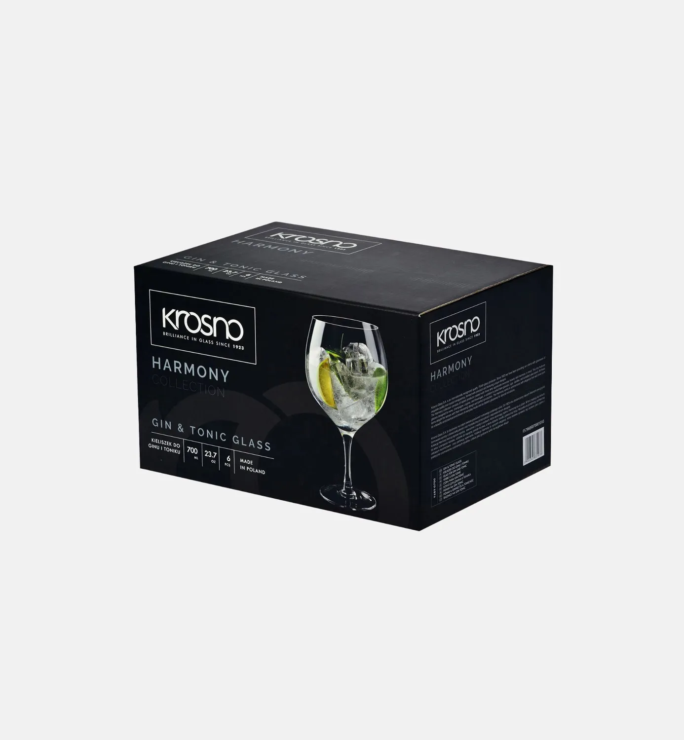 Krosno Harmony gin og tonic glas 700 ml klart