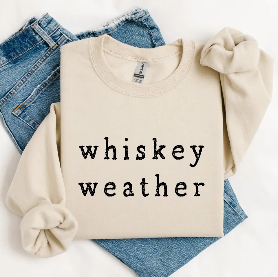Mugsby Whiskey Weather sweatshirt M sand bomuld