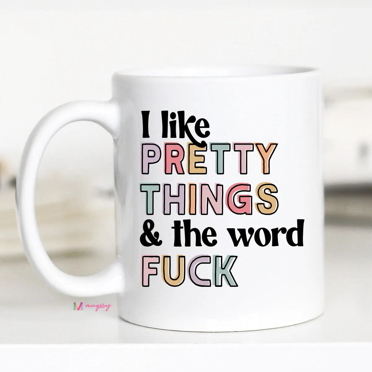 Mugsby I Like Pretty Things kop 325 ml pastel