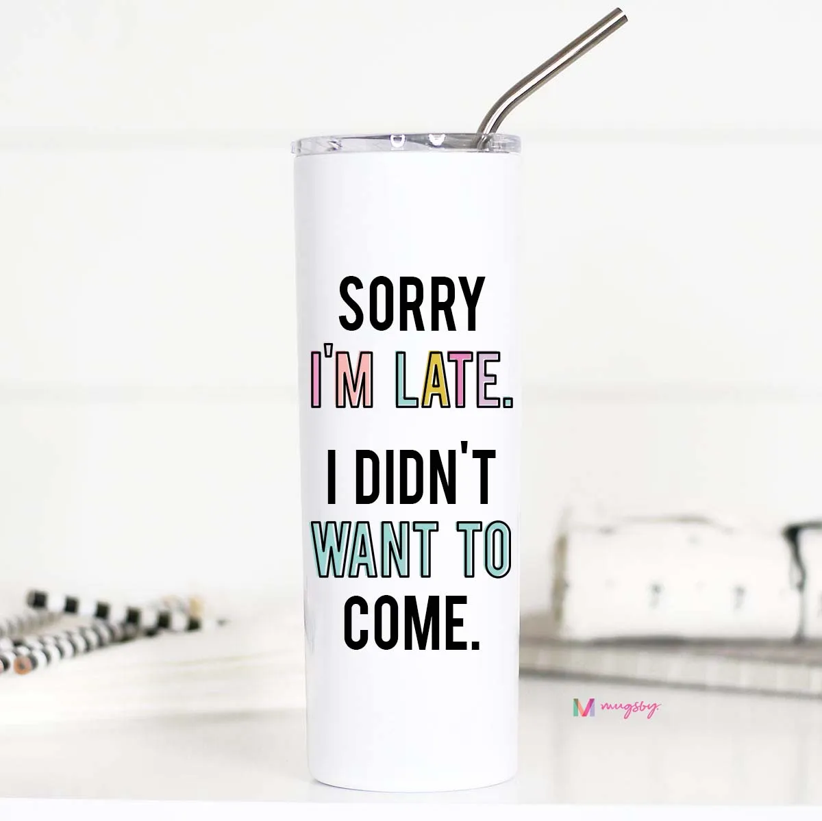 Mugsby Sorry I'm Late termokop 591 ml introvert