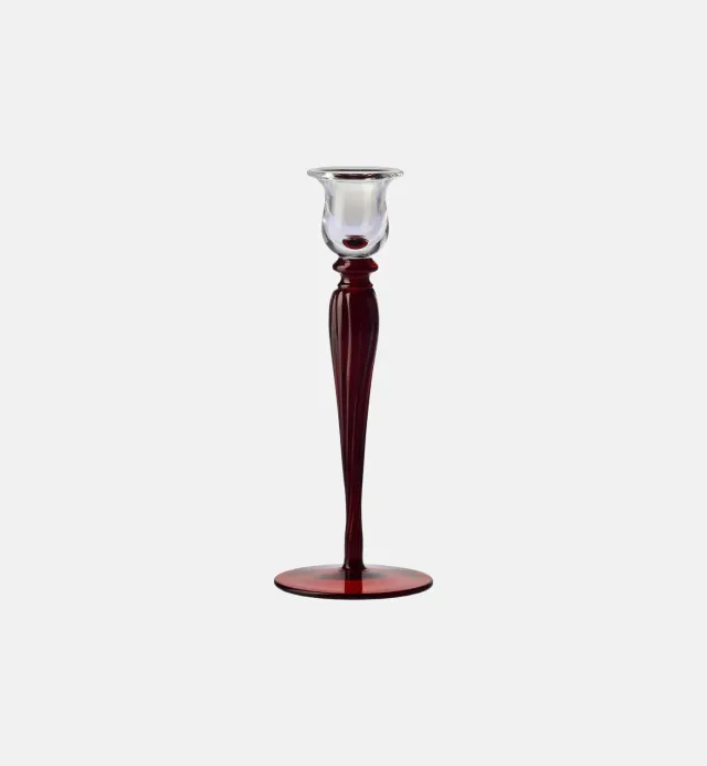 Krosno Heritage lysestage rubin 25 cm krystal