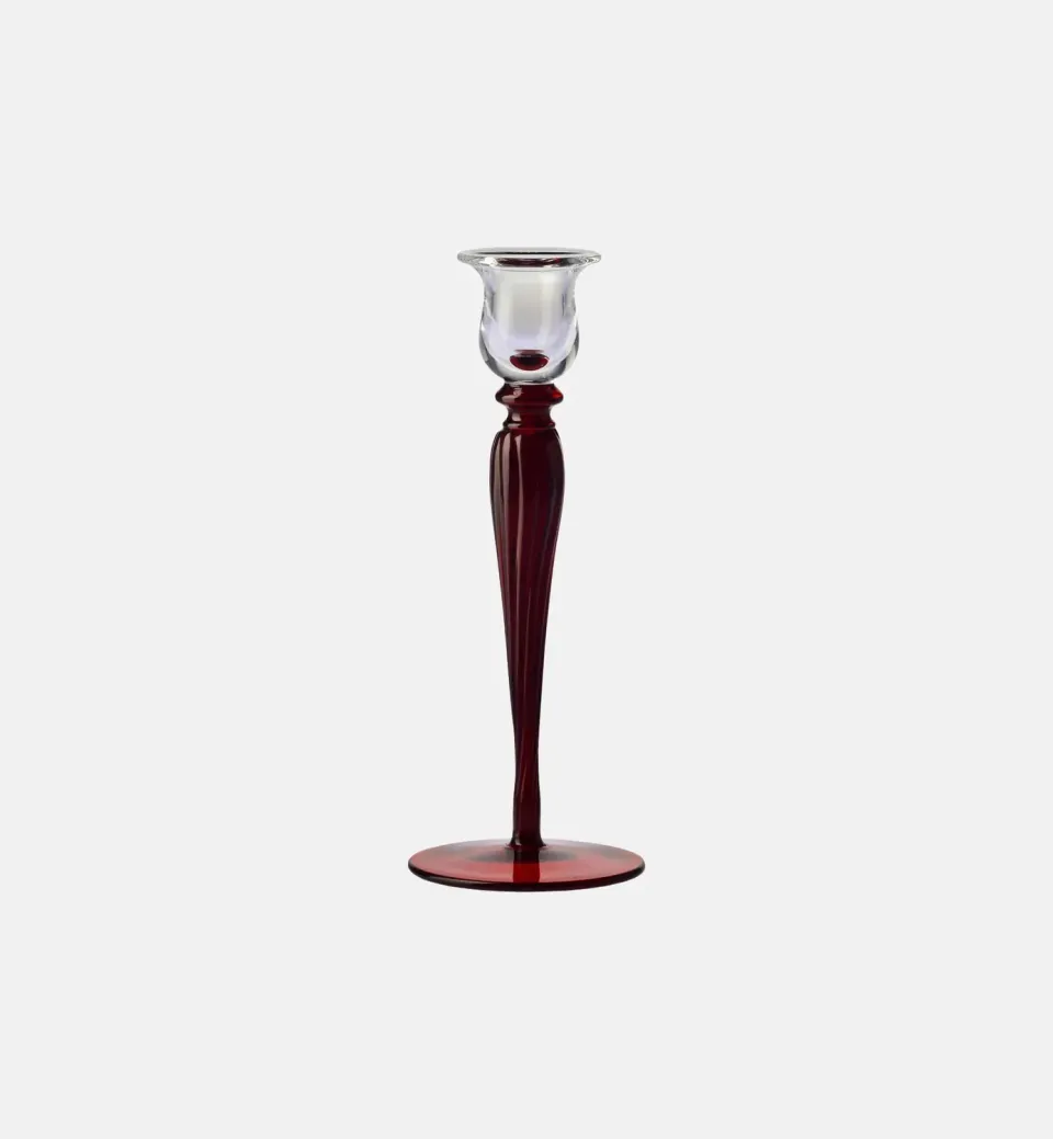 Krosno Heritage lysestage rubin 25 cm krystal
