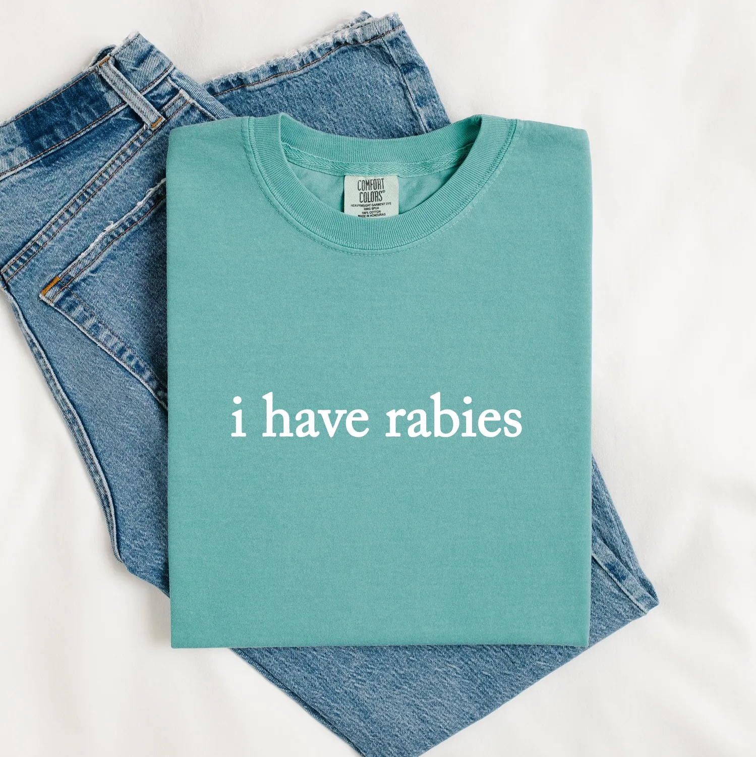 Mugsby I Have Rabies t-shirt sort bomuld sjov