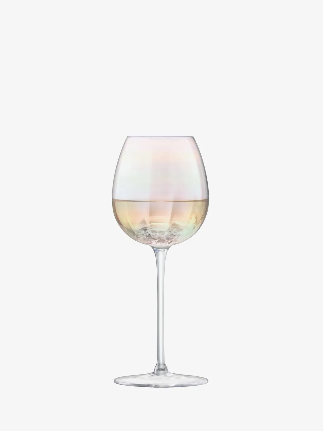 LSA Pearl hvidvinsglas i glas 2 stk perlemor