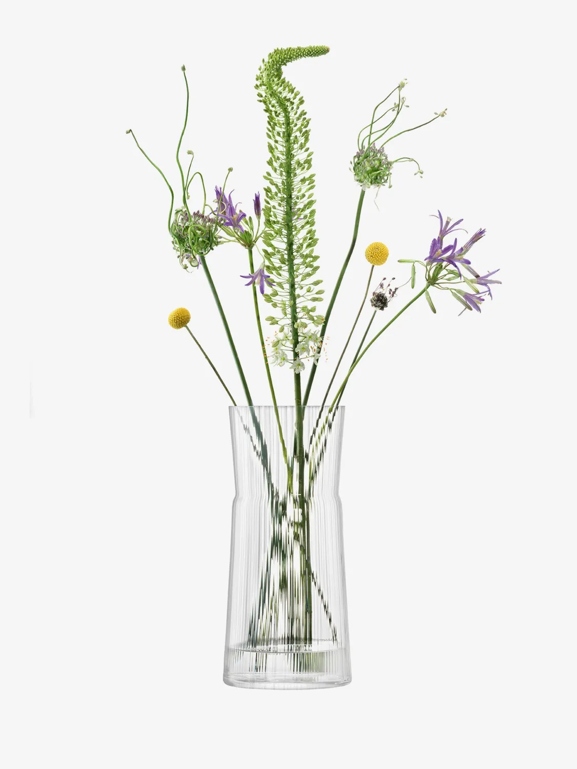 LSA Gio lanterne vase glas riflet med lys