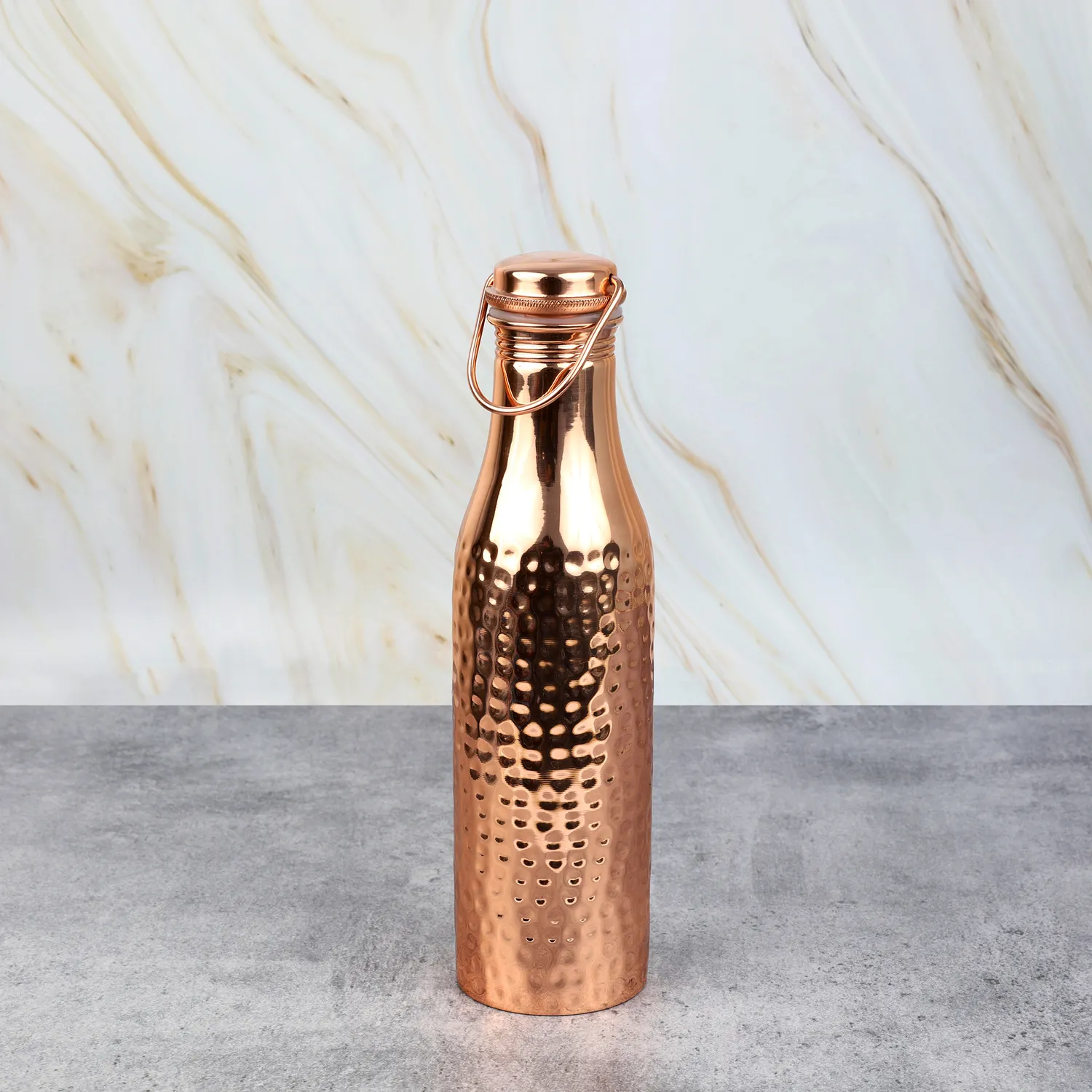 El'Cobre Rani kobberflaske hamret 900 ml med hank