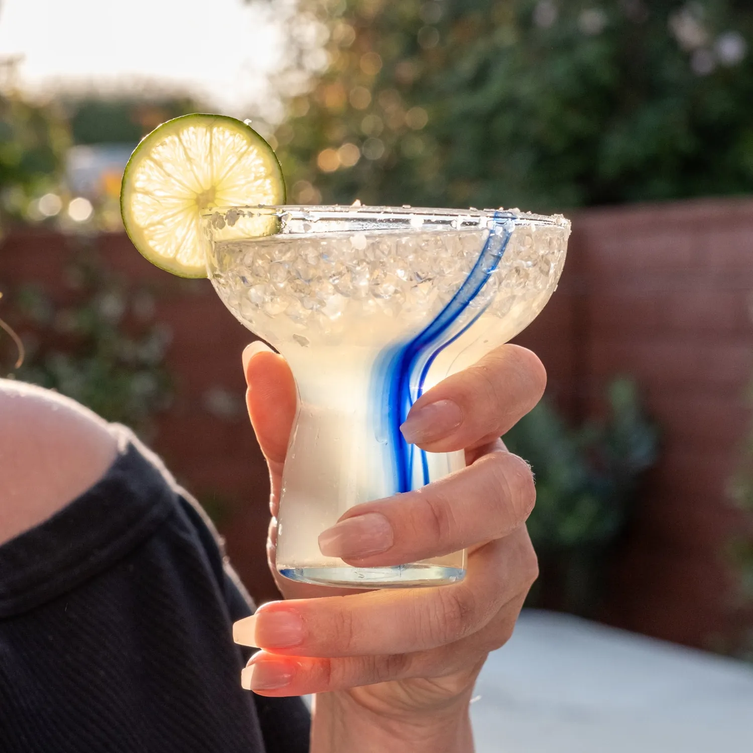 Libbey Blue Ribbon margaritaglas 6 stk 303 ml blå