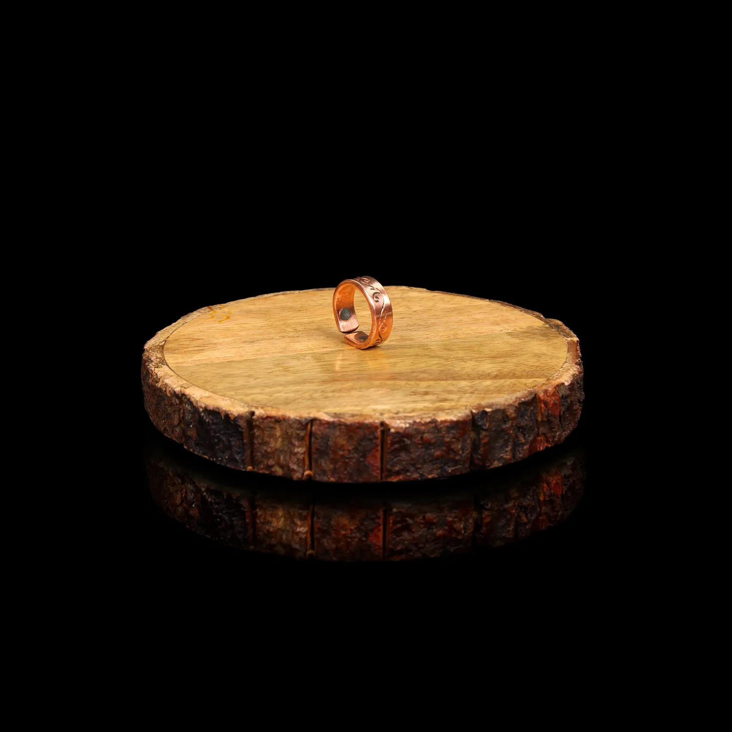 El'Cobre Design 3 kobberring med magnet justerbar