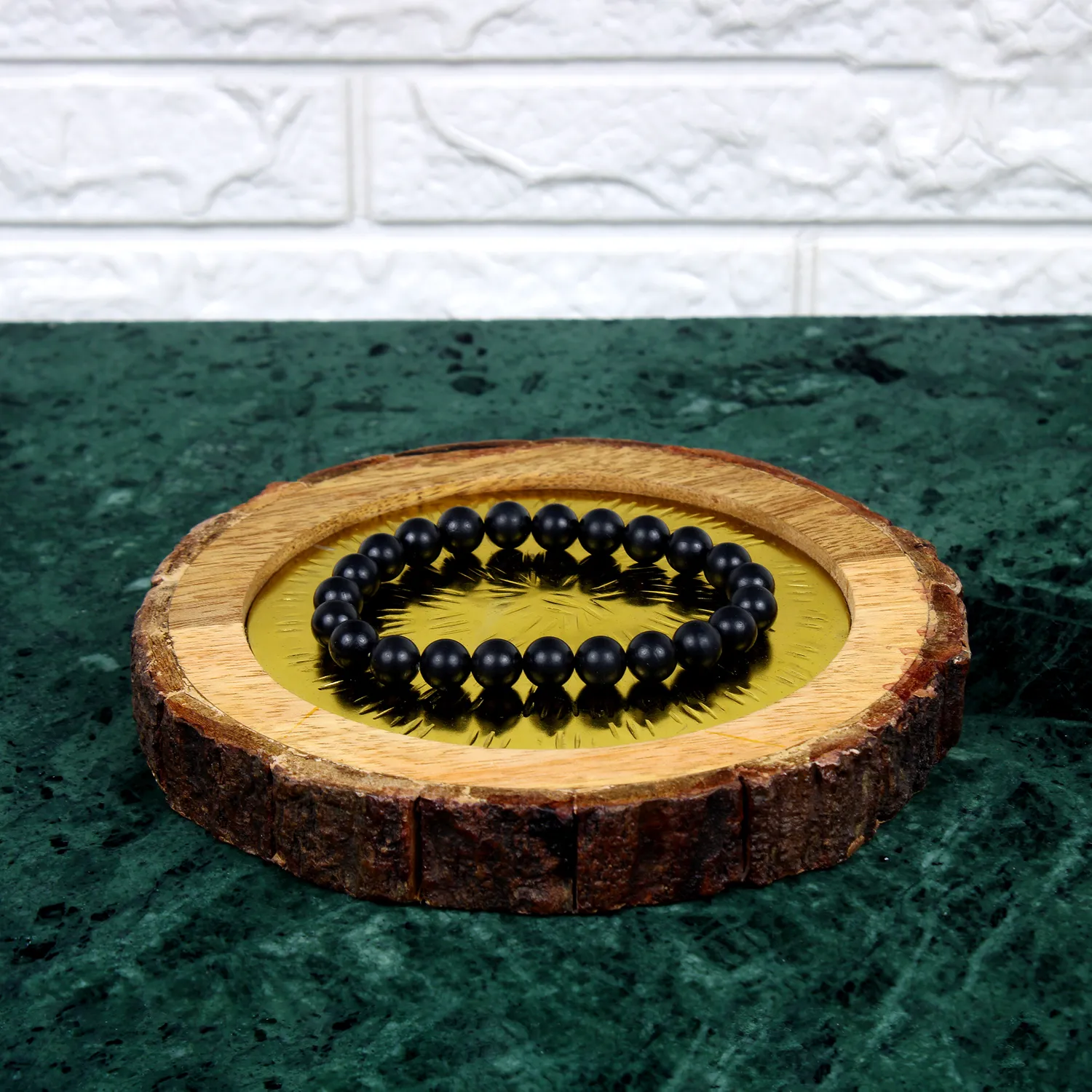El'Cobre Shungite krystalarmbånd 8 mm elastik