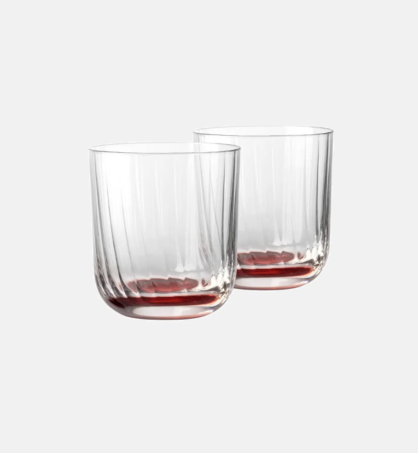 Krosno Bubble vandglas 300 ml rød riflet