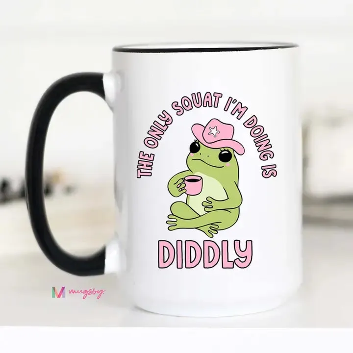 Mugsby Diddly Squat Frog krus 325 ml hvid frø