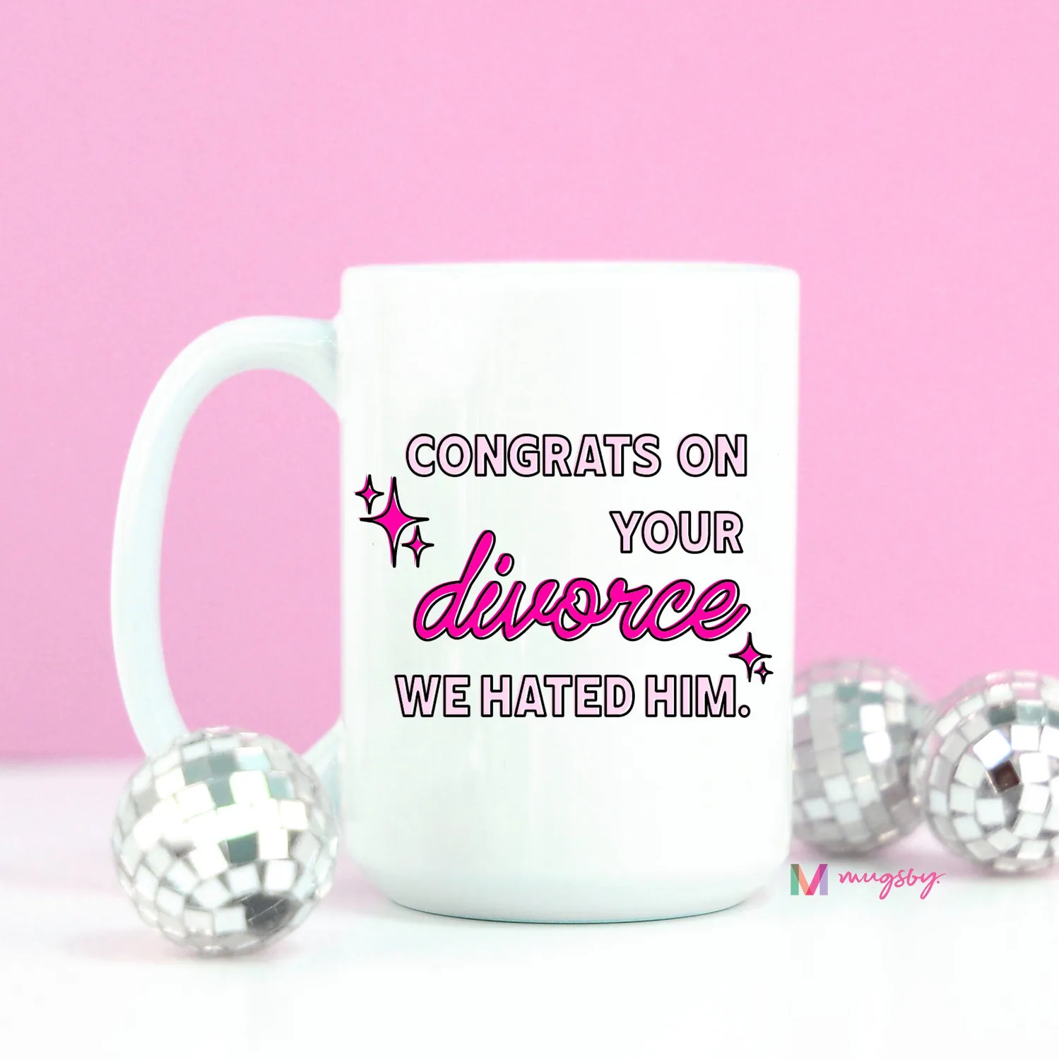 Mugsby Congrats Divorce kop 325 ml hvid sjov