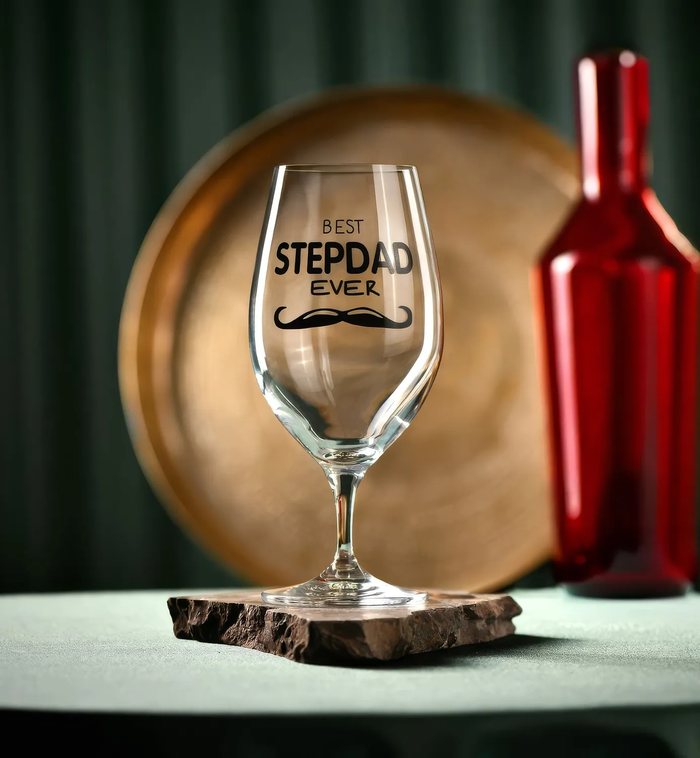 Krosno Best Stepdad Ever ølglas 400 ml med tryk