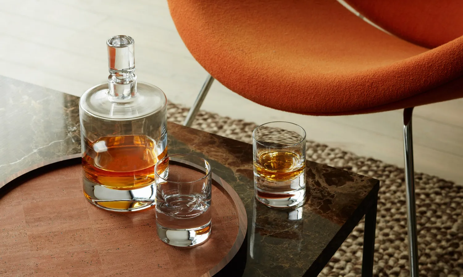 LSA Boris whiskysæt karaffel 2 glas mundblæst