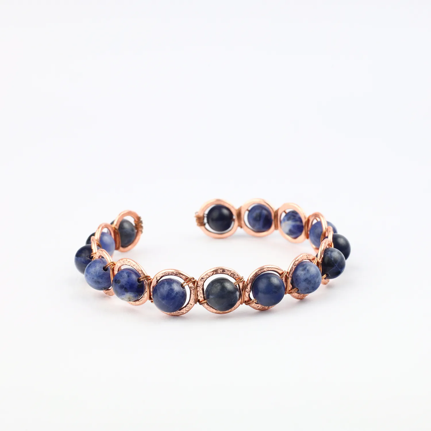 El'Cobre Copper Sodalite krystalarmbånd cuff