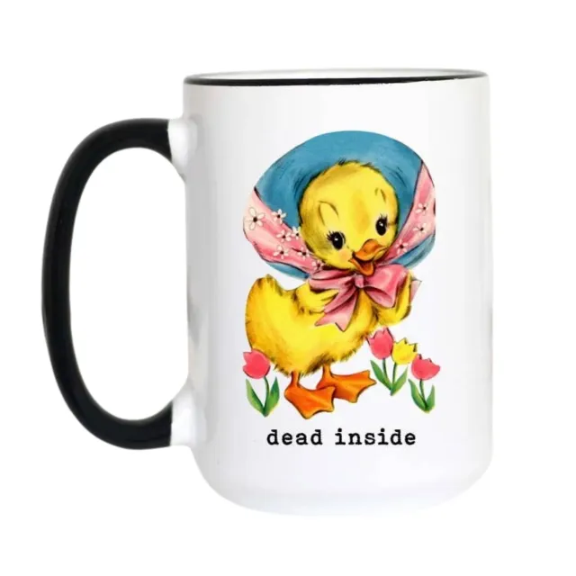 Mugsby Dead Inside Duck krus 325 ml hvid keramik