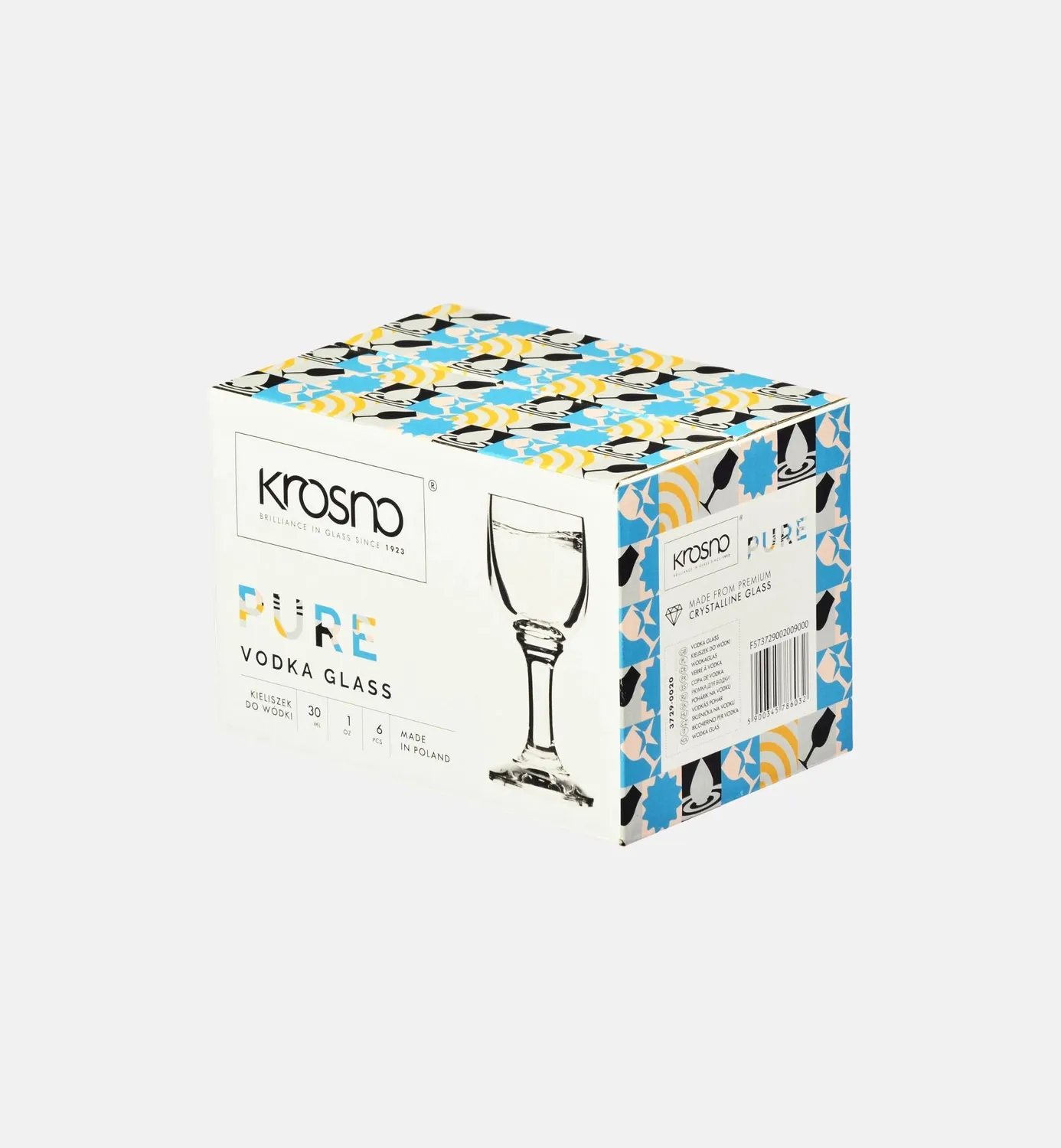 Krosno vodkaglas 30 ml med stilk krystal