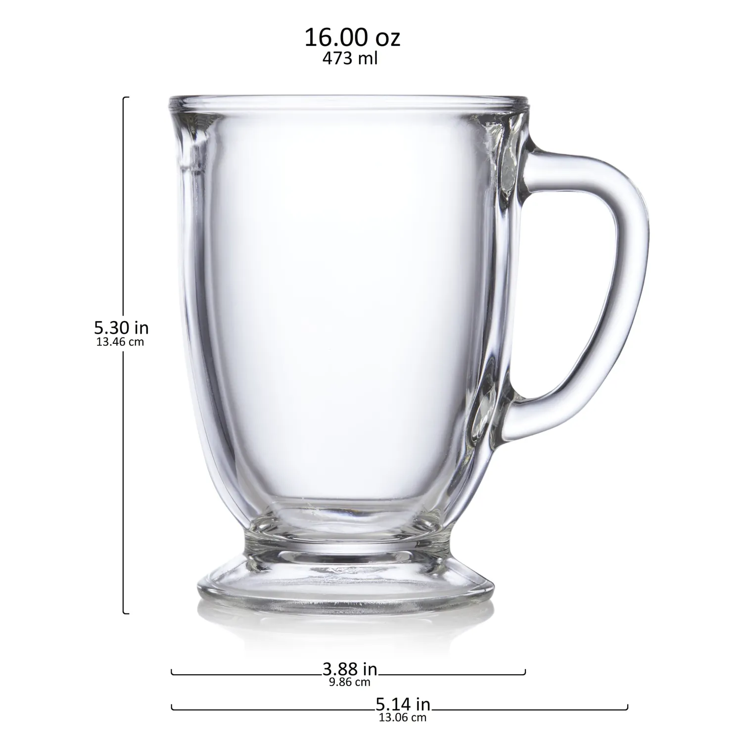 Libbey Kona glaskrus 473 ml sæt med 6 – med hank