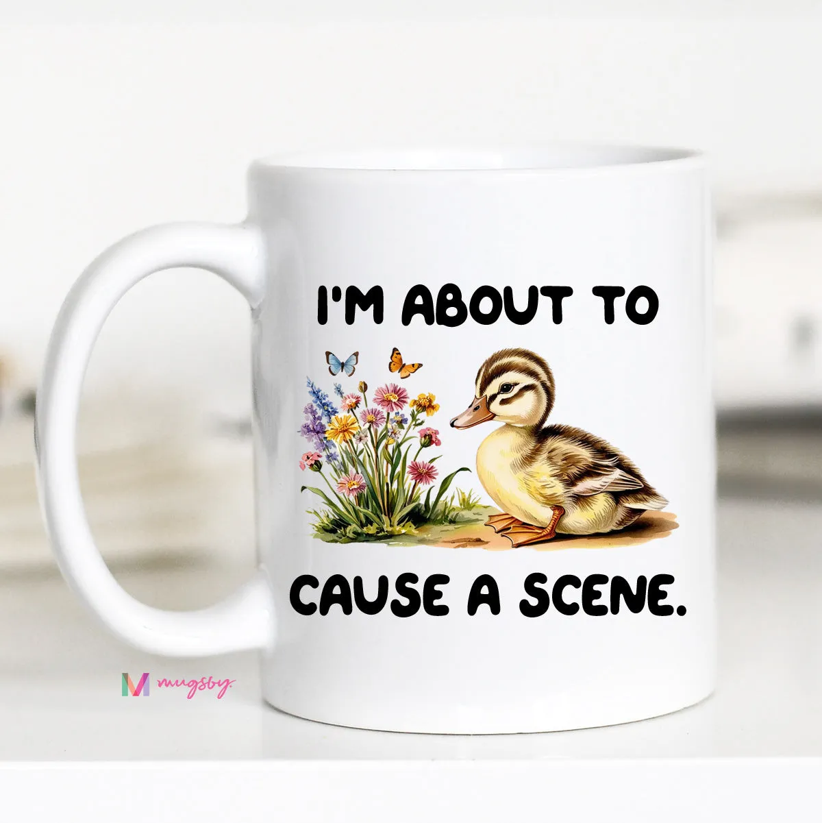 Mugsby Cause a Scene krus 325 ml and hvid