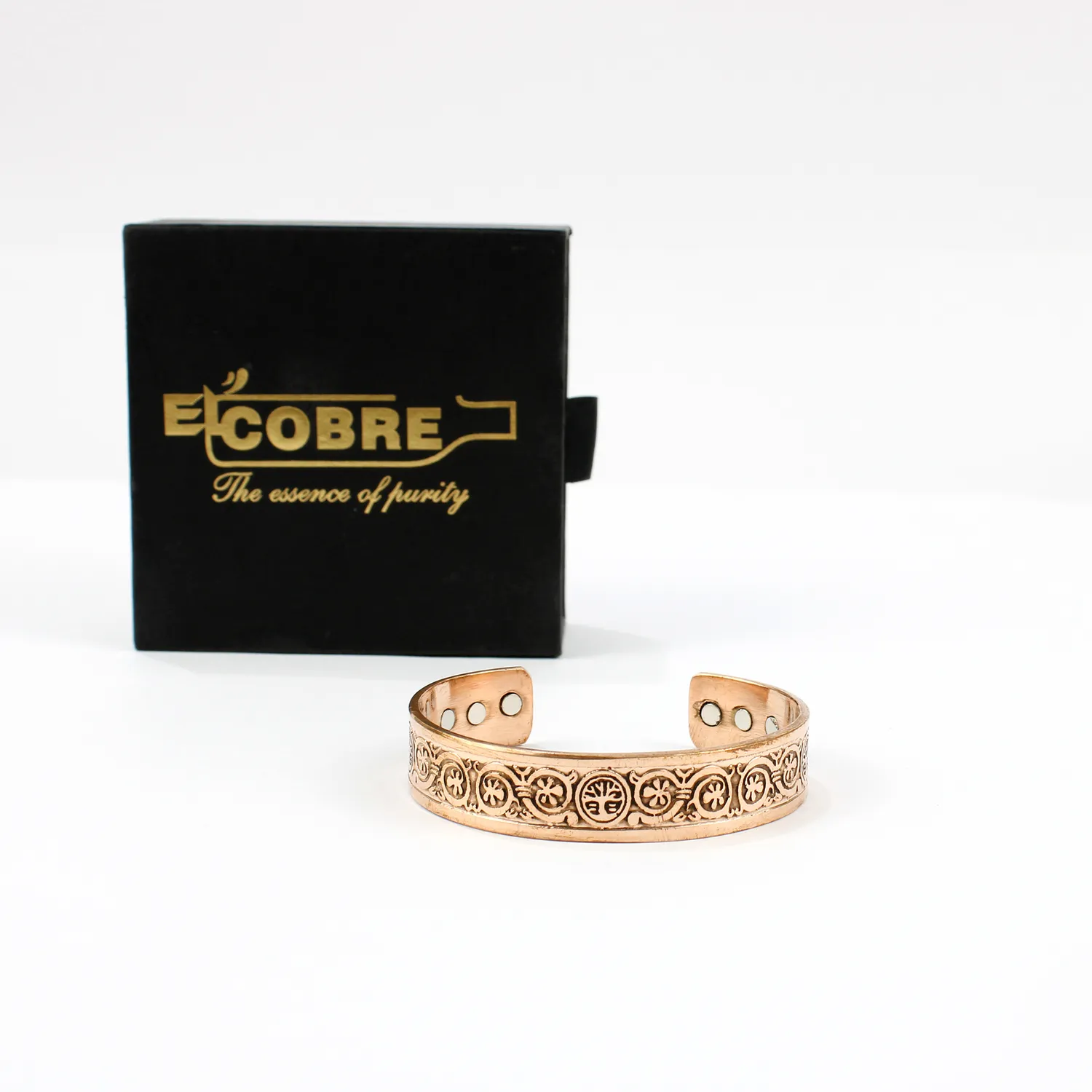 El'Cobre Design 13 kobberarmbånd magnet gaveæske