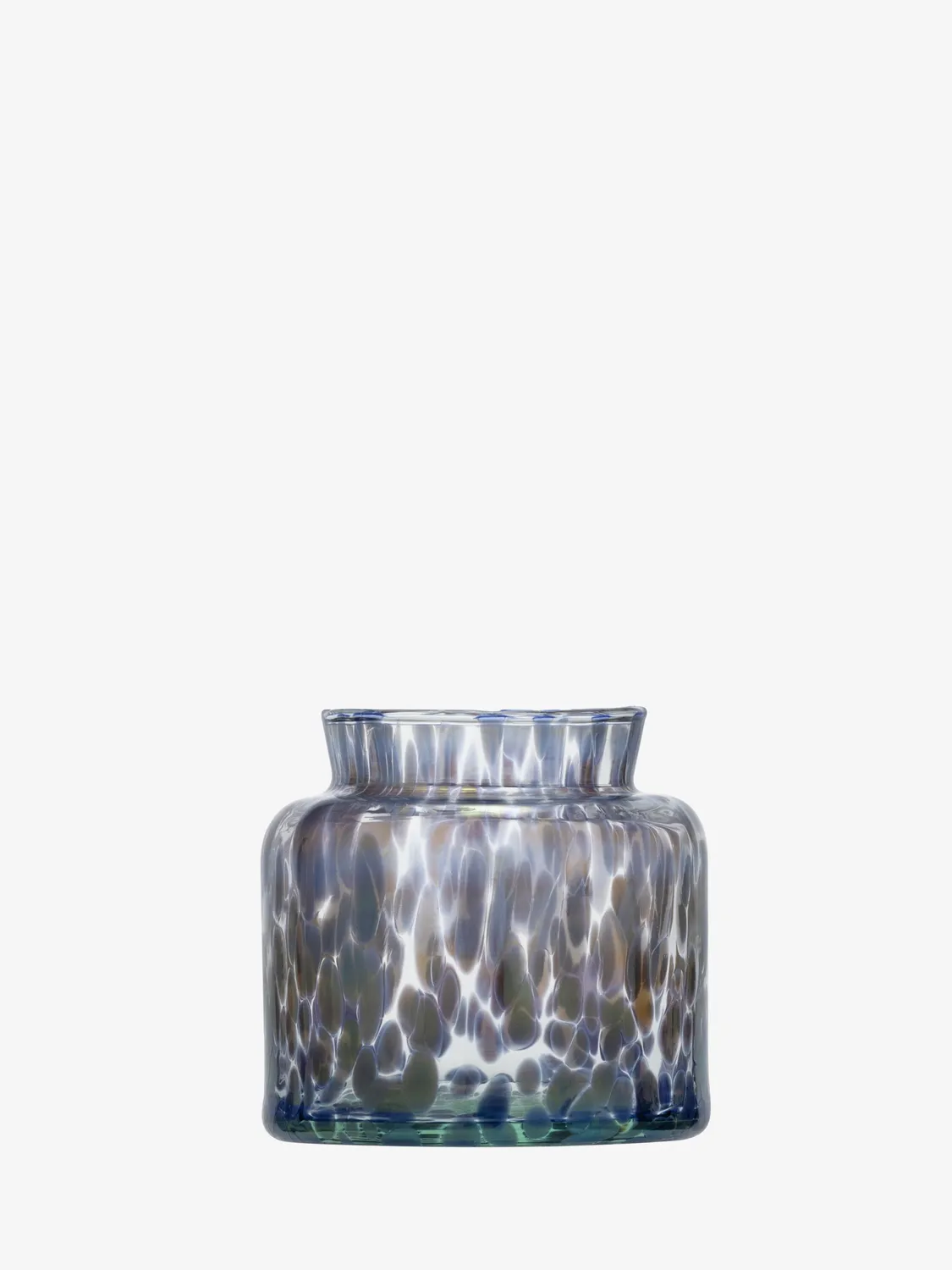 LSA Sea Glass fyrfadsstage glas spættet grøn