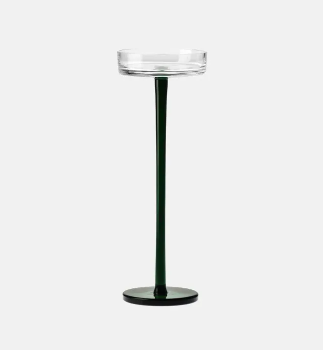 Krosno Heritage 1958 fyrfadsstage emerald 25 cm krystal