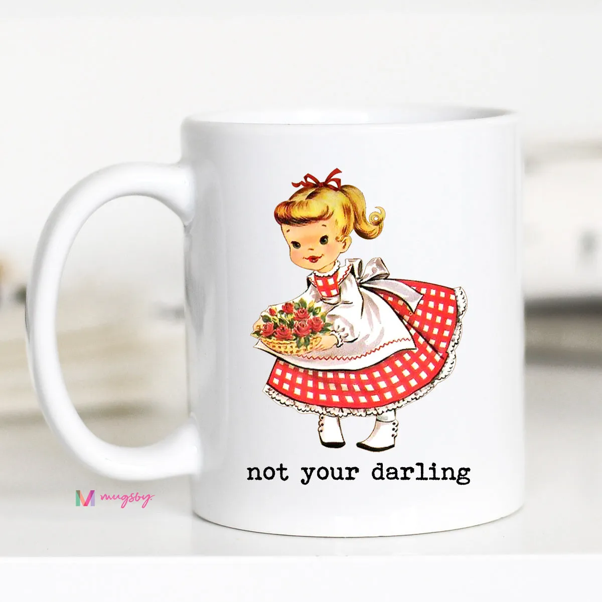 Mugsby Not Your Darling krus hvid 325 ml keramik