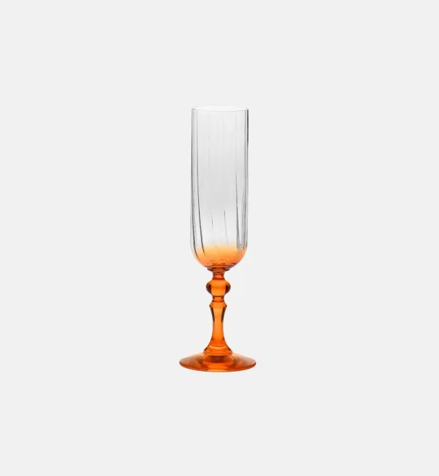 Krosno Ombré champagneglas 200 ml orange stilk