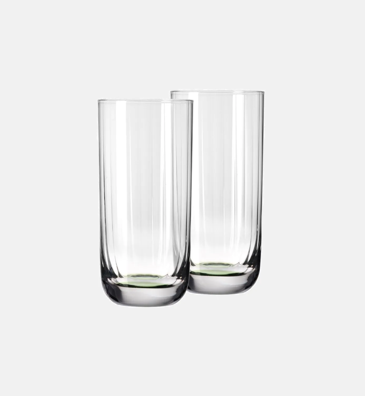 Krosno Bubble vandglas 360 ml mørkegrøn riflet