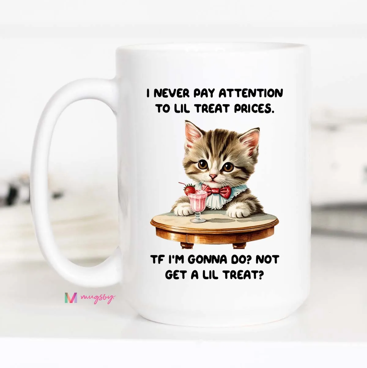 Mugsby Lil Treat Prices krus hvid 325 ml keramik