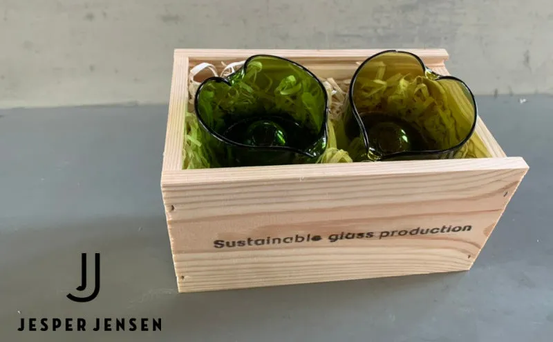 Jesper Jensen Wooden Crate Heart Bowl skålsæt mix